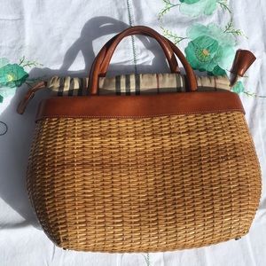 Burberry wicker basket purse